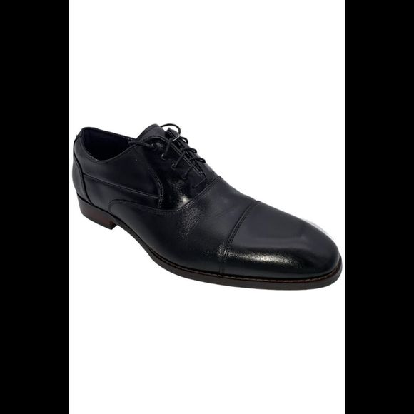 Stacy Adams Men's Kallum Cap-Toe Oxford Dress Shoe Black - Wide - Picture 1 of 3